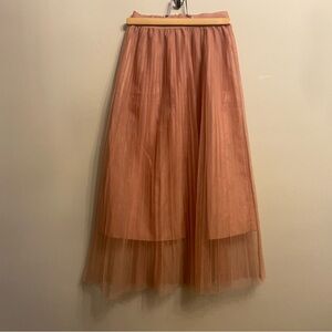 Zara A-Line Skirt in blush peach / dusty rose - size small